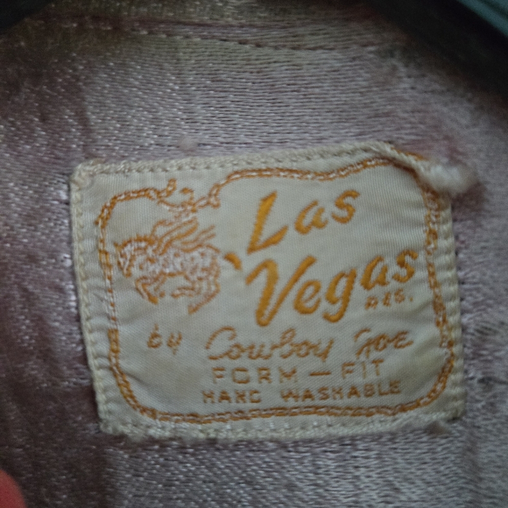 TRUE VINTAGE Las Vegas By Cowboy Joe Embroidered Western Shirt - Picture 2 of 9